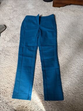Teal Straight-Leg Dress Pants